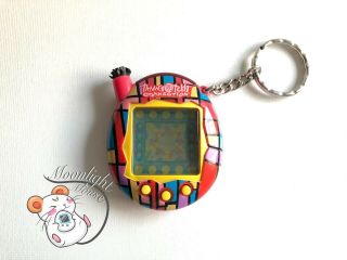 Tamagotchi Connection V4.  5 Multicolor Stained Glass,  Custom Black Rose Antenna