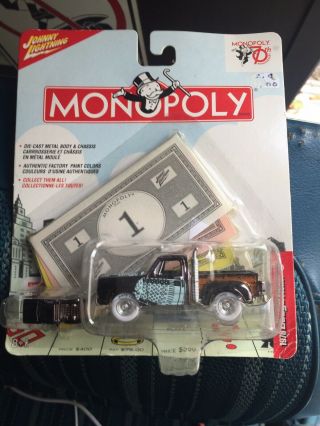 Johnny Lightning Monopoly 1978 Dodge Truck White Lightning