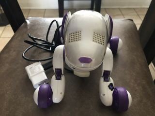Zoomer Zoomie Puppy Robotic Voice Barking Dog Spin Master Purple Dalmation