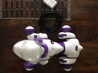 Zoomer Zoomie Puppy Robotic Voice Barking Dog Spin Master Purple Dalmation 3