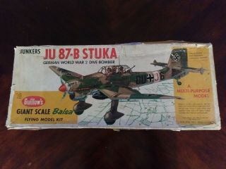 Guillows Balsa Wood Model Airplane Kit Junkers Ju 87 - B Stuka