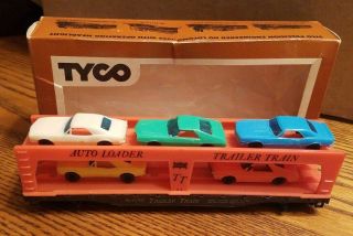 Vintage Tyco Ho Auto Loader Trailer Train Frisco Sl - Sf 2530 Car Automobile Load