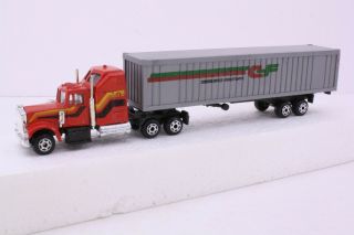 Zee Toys Ho Scale Die Cast Kenworth W900 Tractor Consolidated Freightway Trailer