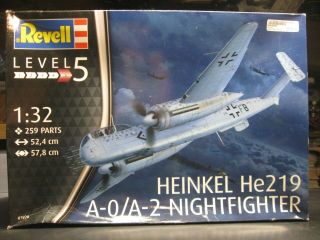 Revell Germany 1/32 Heinkel He219a - 0/a - 2 Uhu " Owl " Nightfighter 03928