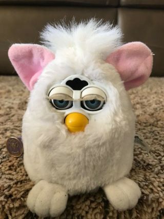 Furby Baby Tiger White Pink Ears With Tags