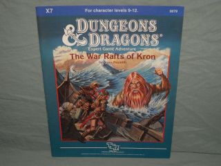 D&d 1st Ed Module - X7 The War Rafts Of Kron (hard To Find And High - Grade)