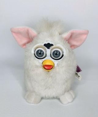 Furby Babies Tiger White Pink Ears With Tags And 70 - 800