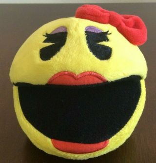 Ms Pac - Man Plush 5  - Licensed - Pre Owned - Yellow Ms Pac - Man - Stuffed Toy.