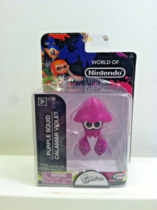 Jakks World Of Nintendo Splatoon Purple Squid.  2.  5 " Collectible Figure.