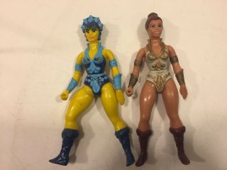 Vintage Evil Lyn & Teela Female Warrior Figures He - Man Motu Mattel