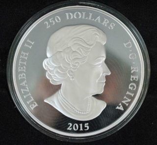 2015 CANADA $250 MAPLE LEAF FOREVER - 1 Kilo.  999 Pure - Largest Hologram coin 2