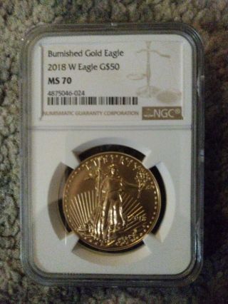 2018 $50 American Gold Eagle 1 Oz.  Pcgs Ms70