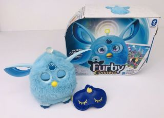 Furby Connect Blue 2016 W/sleep Mask & Box Bluetooth Interactive