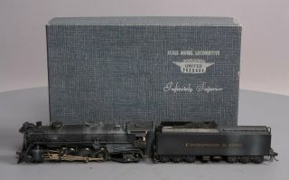 Pfm United Models Ho Brass C&o 2 - 8 - 2 Class K - 3 Steam W/rectangular Tender 1249