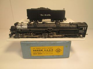 Max Gray - Katsumi Brass D&rgw 4 - 6 - 6 - 4 3700 Steam Locomotive & Tender - Painted