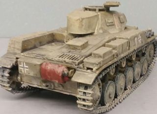 1:35 Scale Built Model Tank German Panzer Kampfwagen Ii Wwii Dak Africa Corps