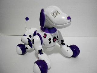 Purple Zoomer Zoomie Robotic Voice Interactive Barking Dog Spin Master