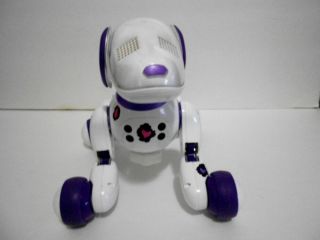 Purple Zoomer Zoomie Robotic Voice Interactive Barking Dog Spin Master 2