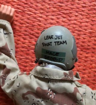 1996 Pilot Action Figure Lear Jet Swat Team Hasbro Helmet Mask.  China 12” 2