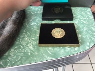1981 Mark Twain Commemorative Medal American Arts 1 Oz Gold Coin Unc W/ Box