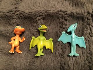Dinosaur Train Mini Figures By Learning Curve,  Set Of 3:buddy,  Tiny & Shiny,  Pbs