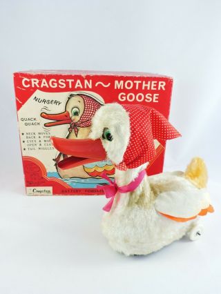 Battery Powered Mother Goose Toy Cragstan Japan Vintage Op