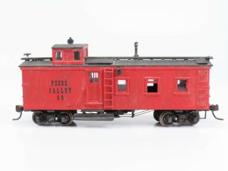 Ho Scale Wood Central Valley C - 91 Pecos Valley Side Door Caboose 69 Rtr Model