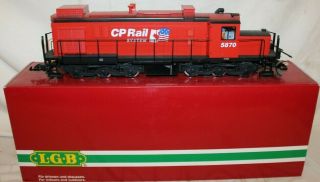 Lgb 23552 Red Cp Rail System Twin Flags Alco Diesel Locomotive 5870 W/ Sound Mib