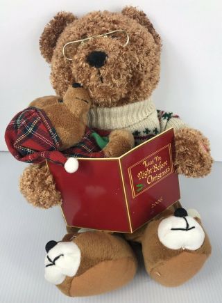 2006 Avon Twas The Night Before Christmas Animated Talking Story Time Bear
