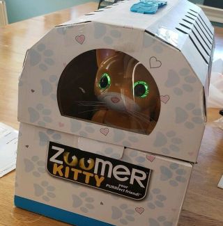 Zoomer Kitty Interactive Robotic Cat - " Whiskers The Orange Tabby " - Barely