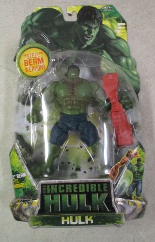 Moc 2008 Hasbro Marvel The Incredible Hulk With Steel Beam Weapon Action Figure