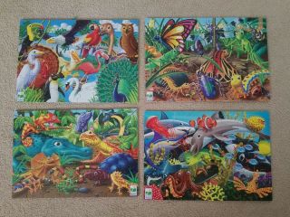 Wood Animal Puzzle Set Of 4 With Storage Box Learning Journey Our Living Planet