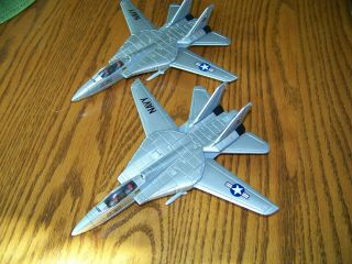 2 Ertl Force One Diecast F - 14 Tomcat Fighter Jet Models
