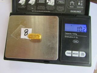 Scrap Gold 10.  2 Grams.  999 Pure Solid Yellow Gold Bar [24k]