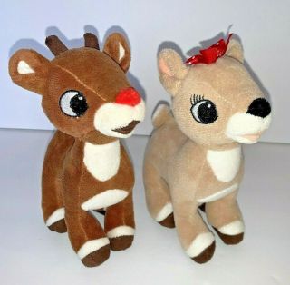 6 " Rudolph The Red Nose Reindeer & Clarice Plush Stuffed Toy Rashti 2016
