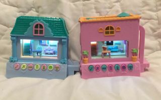 2005 Mattel Pixel Chix Pink & Blue House Interactive Toy