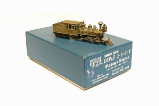 United Model / Pfm Brass Hon3 Dsp&p Mason Bogie 2 - 6 - 6 - T Steam Locomotive