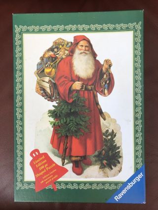 Ravensburger Father Christmas 500 - Pc Shaped Puzzle Limited Edition Complete