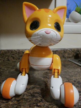 Zoomer Kitty Interactive Cat - " Whiskers The Orange Tabby " - Barely