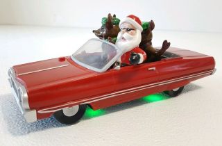 Gemmy 64 Chevy Impala Under Light,  Hydraulics Santa & Reindeer Plays " Low Rider "