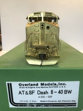 O Scale Brass Overland Models Atsf (santa Fe) Dash 8 - 40bw Omi 0453