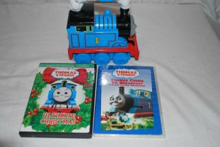 Thomas The Train Talking Flashlight Mattel 2009 Plus 2 Thomas The Train Dvds.