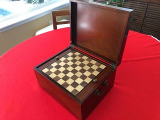 Bombay Brand Vintage Wooden Chess And Checker Board Set With Cards