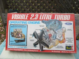 1979 Revell Visible Ford 2.  3 Litre Turbo Operating Engine Model Kit / H - 906