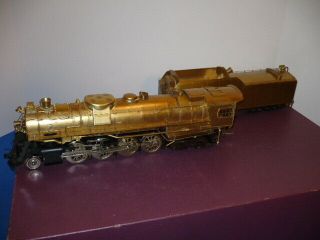 Ktm Brass O Scale 2 - Rail L&n 2 - 8 - 4 Steam Engine And Tender Un - Painted Ob 1734