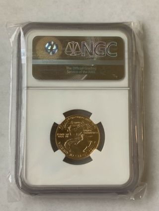 1986 1/4 oz $10 Gold American Eagle NGC MS 69 (MCMLXXXVI) 2