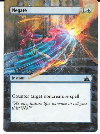 Magic The Gathering - 1x Altered Art - Negate - Hand Painted Card Mtg