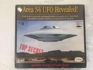 Testors Area S4 Ufo Revealed Alien Craft Model Kit 576 Bob Lazar Ufo 1:48
