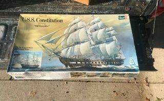 Vintage Revell Uss Constitution Old Ironsides Scale Plastic Model Kit 1/96 H 398