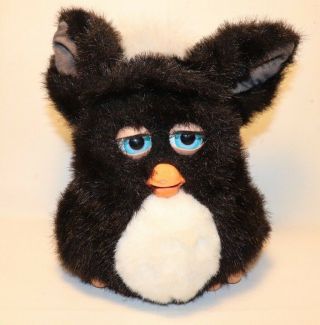 2005 Furby By Tiger Electronics Black And White No Battery Cover